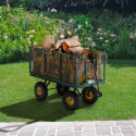 Carretto carrello da giardino per trasporto legna erba 400kg Shire Vendita