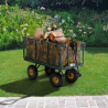 Carretto carrello da giardino per trasporto legna erba 400kg Shire Vendita