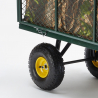 Carretto carrello da giardino per trasporto legna erba 400kg Shire Stock