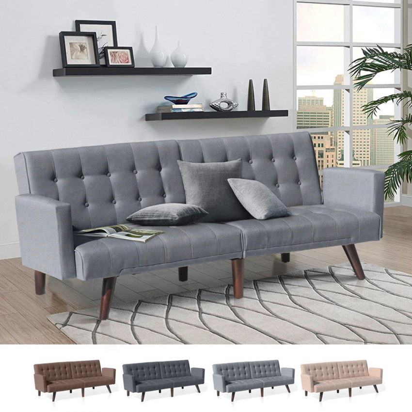 Canapé convertible 3 places Clic Clac en tissu Eliodoro Promotion Canapé convertible 3 places Clic Clac en tissu Eliodoro Promotion