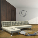 Divano letto ad angolo con penisola 3 posti in similpelle Zircone pronto letto Caratteristiche