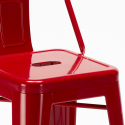 Tabouret de bar cuisine industriel en acier avec dossier h61cm Steel Top 