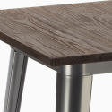 Lix tisch für hocker im industriestil aus metall stahl holz 60x60 welded Modell
