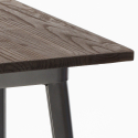 tavolino alto Lix per sgabelli industrial metallo acciaio e legno 60x60 welded Caratteristiche
