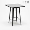 table haute industrielle 60x60 de bar pour tabourets acier et métal nut Promotion