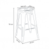 tabouret de bar design industriel en acier et métal steel up 