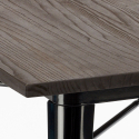 tavolo industrial in acciaio e legno 80x80 bar e casa allen Costo