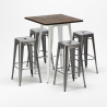 table haute + 4 tabourets métalliques style pour bars et pubs harlem Caractéristiques