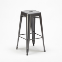 table haute + 4 tabourets métalliques style pour bars et pubs harlem 