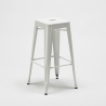set tavolo alto e 4 sgabelli in metallo design industriale gowanus 
