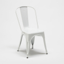 table carrée + 4 chaises en métal design industrial jamaica 