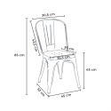 quadratischer tisch und industrielle metallstühle im Lix-stil flushing 