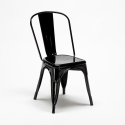 table carrée + 4 chaises en métal Lix style industriel soho 