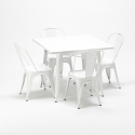 set aus metallstühlen im-stil und quadratischem tisch im industriedesign harlem Katalog