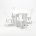 set sedie in metallo stile e tavolo quadrato design industriale harlem Catalogo