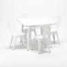 set sedie in metallo stile e tavolo quadrato design industriale harlem Catalogo