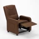 Anna Design Relaxing Recliner Sessel mit Fußhocker aus Stoff 