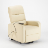 Poltrona reclinabile relax elettrica con alzapersona in similpelle Elizabeth Design 