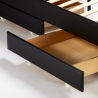 Letto matrimoniale 2 piazze moderno con rete testiera led cassetti 160x190 Geneva King Catalogo