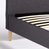 Letto Matrimoniale Nordico tessuto e legno 160x190 Friborg King Saldi