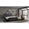 Letto matrimoniale 2 piazze in tessuto con testiera 160x190 Lausanne King Offerta
