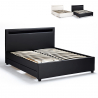Letto matrimoniale 2 piazze moderno con rete testiera led cassetti 160x190 Geneva King Vendita