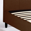 Letto singolo 1 piazza in tessuto con rete testiera 80x190 Lausanne Twin 