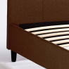 Letto singolo 1 piazza in tessuto con rete testiera 80x190 Lausanne Twin 