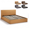 Lit double  160x190 avec sommier à lattes et coffre de rangement Basel King Dimensions