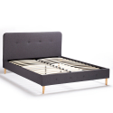 Letto Matrimoniale Nordico tessuto e legno 160x190 Friborg King Offerta