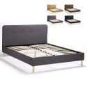 Letto Matrimoniale Nordico tessuto e legno 160x190 Friborg King Vendita