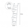 Modernes Minimalistisches 4-Stufen-Holzleitertopf Stairway Auswahl