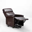 Poltrona Relax Elettrica con Sistema Alzapersona Similpelle per Anziani Amalia Fix 