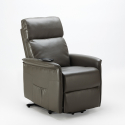Poltrona Relax Elettrica con Sistema Alzapersona Similpelle per Anziani Amalia Fix 