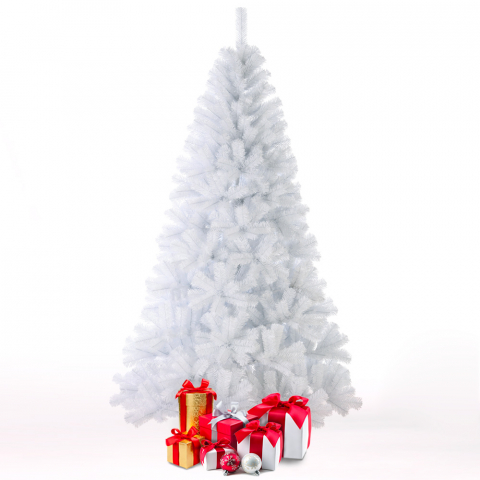 Albero di Natale bianco artificiale 240cm realistico extra folto Zermatt Promozione