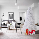 Albero di Natale bianco neve artificiale 210cm rami finti in PVC Aspen Vendita