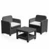 Salon de Jardin et Fauteuils extérieurs Grand Soleil Giglio Bar Poly-Rotin 2 Places Vente