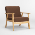 Sessel Holzstuhl Im Skandinavischen Vintage-Design mit Armlehnen Uteplass 