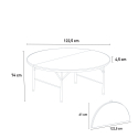 Runder Tisch mit 120 und 4 Klappstühlen, Ideal für Camping und Garten Columbia Eigenschaften