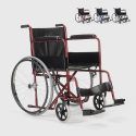 Fauteuil roulant orthopédique pliant en similicuir handicapés et personnes âgées Violet Offre
