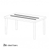 Weiß Rechteckig Tisch und 6 Stühle Farbiges Polypropylen-Außenmastenset Grand Soleil Rome Summerlife