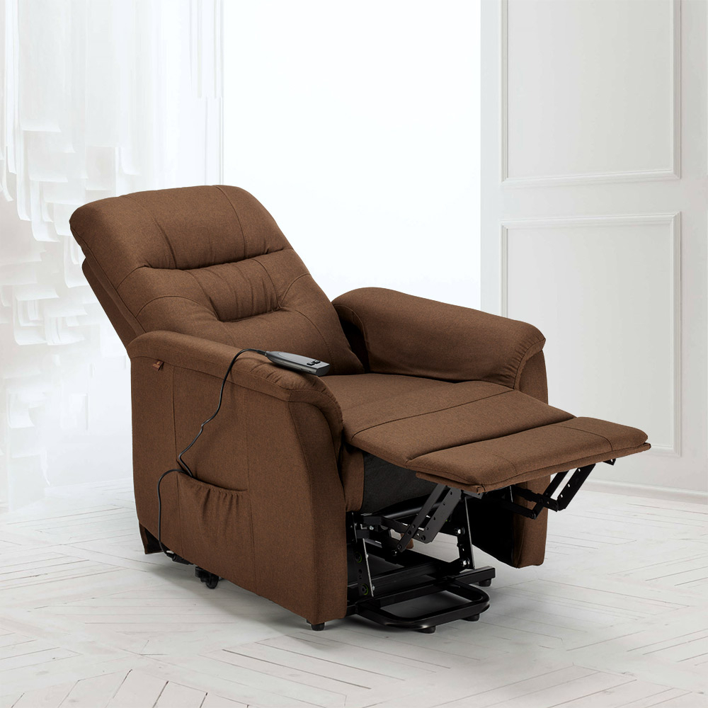 Marie Electric Liegesessel Mit Lift Und Radern Aus Stoff
