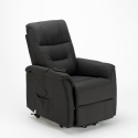 Fauteuil relax électrique inclinable en tissu avec roues et releveur Marie 