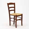Esstischstuhl Massivholz Stuhl für Esszimmer Sitzfläche aus Stroh Paesana Sales