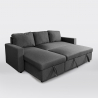 3-Sitzer-Sofa aus Stoff mit Halbinsel und Stauraum Positis Design Sales