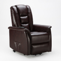 Fauteuil relax releveur inclinable en similicuir avec roulettes Joanna Choix