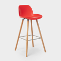 Sgabello moderno alto design scandinavo per bar e cucina Eiffel Burj 75 