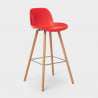 Sgabello moderno alto design scandinavo per bar e cucina Eiffel Burj 75 