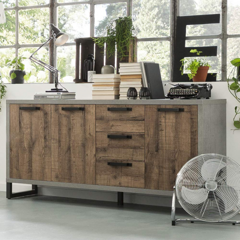 Modernes Industriedesign Holzschrank für Küche Houston