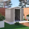 Abri de jardin en tôle galvanisée grise St.Moritz 213x191x195cm Promotion